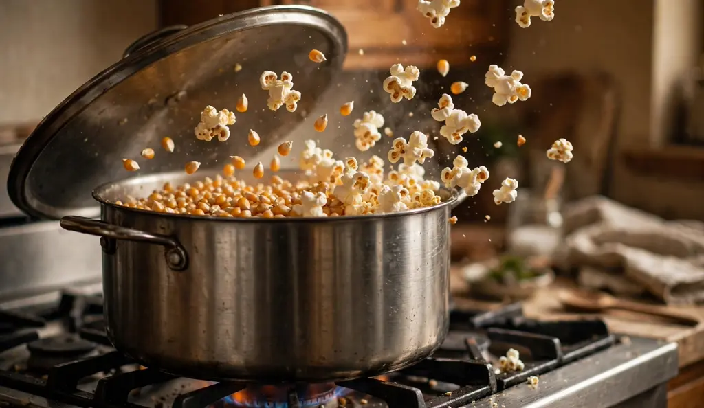 Plain air-popped popcorn in a bowl, a naturally gluten-free snack